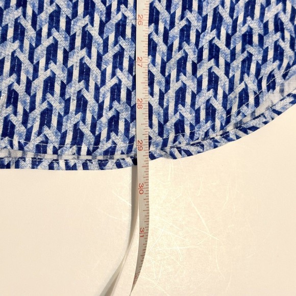 Robert Graham Long Sleeve Shirt Tulsa Mens Size Small Geometric Blue White - Picture 6 of 11